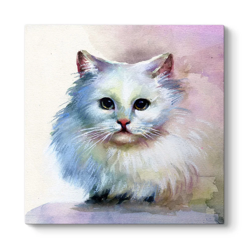 SuluBoya Kedi Tablosu - Model 3